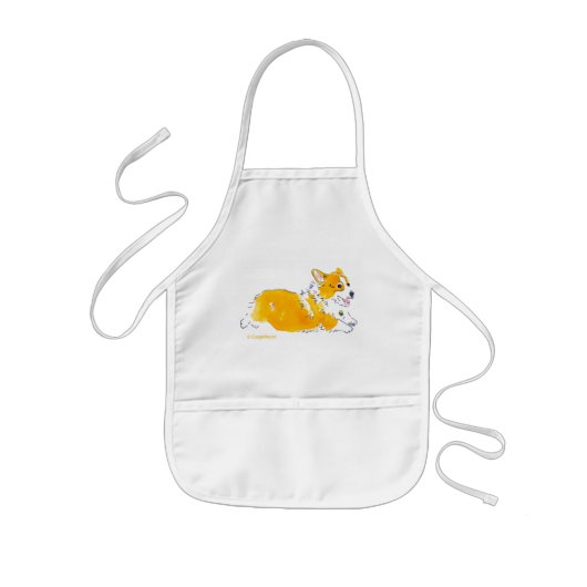 Flying Corgi Apron Kinder Schort (Voorkant)