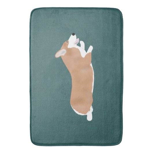 Flying Corgi Bathmat Badmat (Voorkant Verticaal)