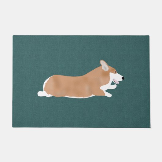Flying Corgi Doormat Deurmat (Voorkant)