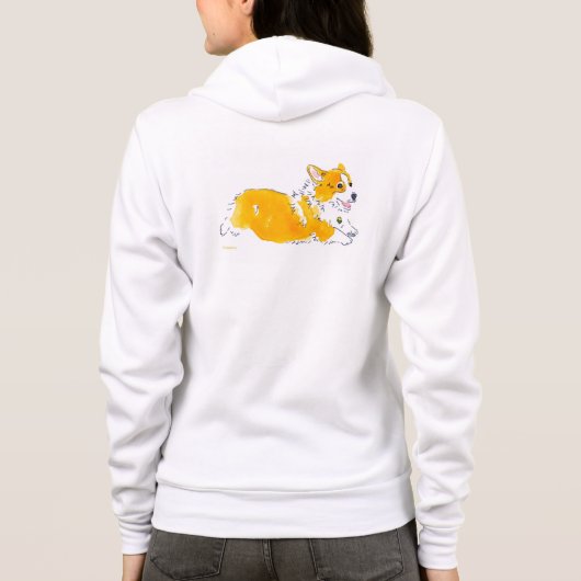 Flying Corgi Hoodie (Achterkant)