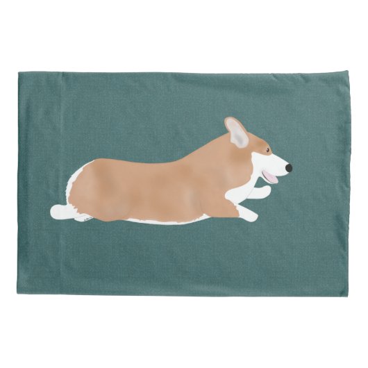 Flying Corgi Kussensloop (Achterkant)