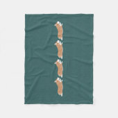 Flying Corgis Fleece Blanket Deken (Voorkant)