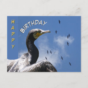 Flying Cormorants Happy Birthday Briefkaart