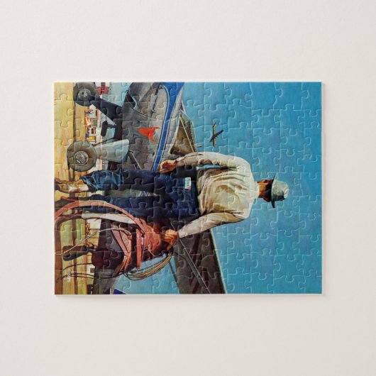 Flying Cowboy van Mead Schaeffer Legpuzzel (Horizontaal)