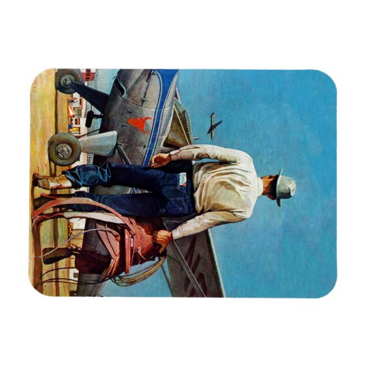 Flying Cowboy van Mead Schaeffer Magneet (Horizontaal)