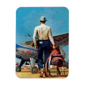Flying Cowboy van Mead Schaeffer Magneet (Verticaal)