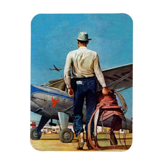 Flying Cowboy van Mead Schaeffer Magneet (Verticaal)