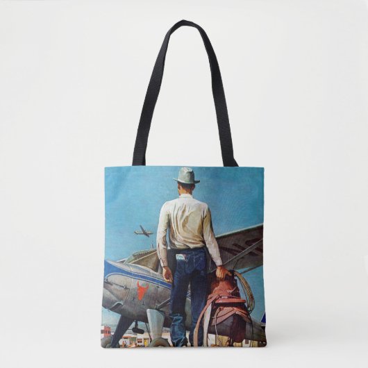 Flying Cowboy van Mead Schaeffer Tote Bag (Voorkant)