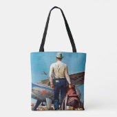 Flying Cowboy van Mead Schaeffer Tote Bag (Achterkant)