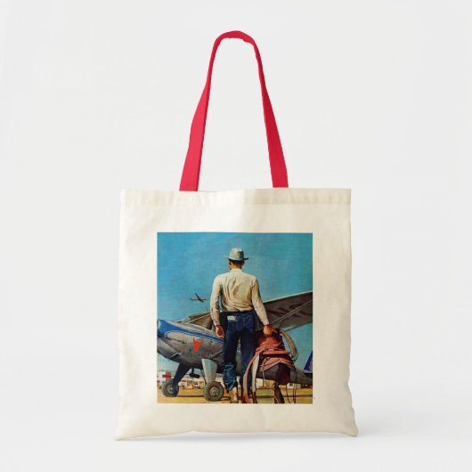 Flying Cowboy van Mead Schaeffer Tote Bag (Voorkant)