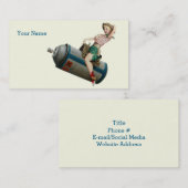 Flying Cowgirl V2 Visitekaartje (Voorkant / Achterkant)