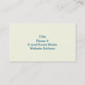 Flying Cowgirl V2 Visitekaartje (Achterkant)