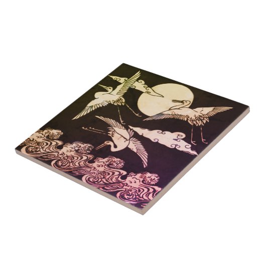 Flying Crane Tile - Christopher Dresser  Tegeltje (Zijkant)