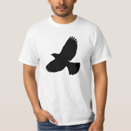 Flying Crow and Fan Tail Silhouette T-shirt