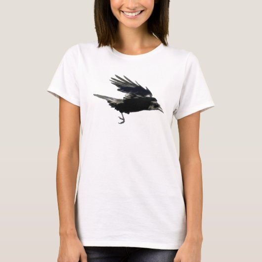 Flying Crow Artistic Corvid-lovers Shirt (Voorkant)