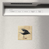 Flying Crow Birdlover Wildlife Supporter Magneet (Insitu (Vaatwasser))