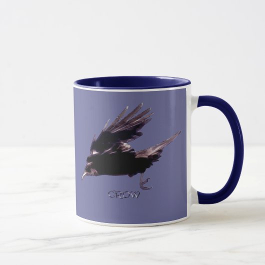 Flying Crow Raven-liefhebbers Drinkware Mok (Rechts)