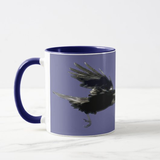Flying Crow Raven-liefhebbers Drinkware Mok (Links)