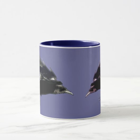 Flying Crow Raven-liefhebbers Drinkware Mok (Midden)
