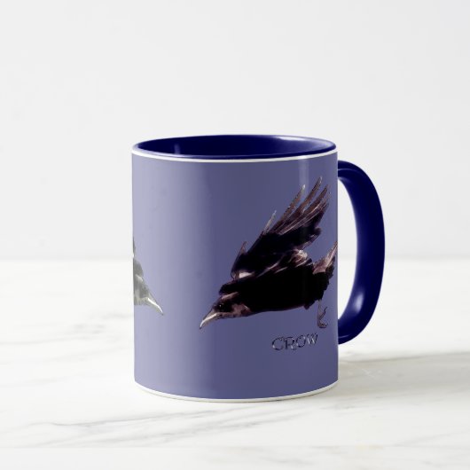 Flying Crow Raven-liefhebbers Drinkware Mok (Voorkant rechts)