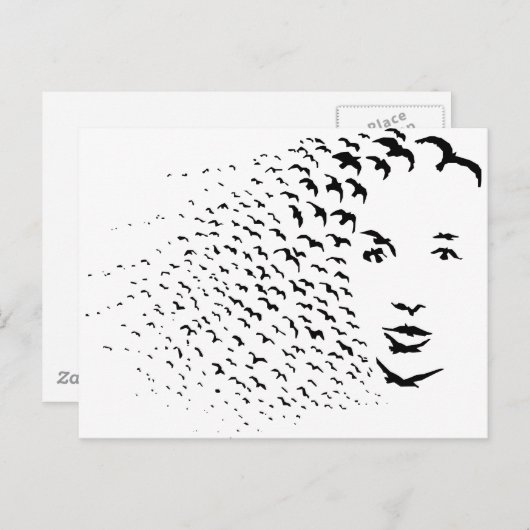 Flying Crows of Face Optical Belichting Briefkaart (Voorkant / Achterkant)