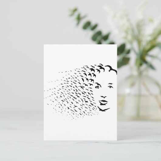 Flying Crows of Face Optical Belichting Briefkaart (Staand voorkant)