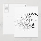 Flying Crows of Face Optical Belichting Briefkaart (Voorkant / Achterkant)