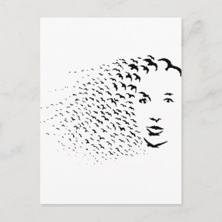 Flying Crows of Face Optical Belichting Briefkaart