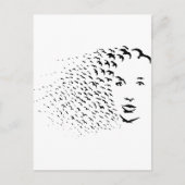 Flying Crows of Face Optical Belichting Briefkaart (Voorkant)