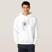 Flying cute bears dandelion flow hoodie (Voorkant volledig)