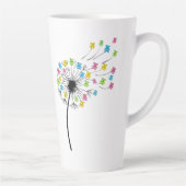 Flying cute bears dandelion flow latte mok (Rechts)