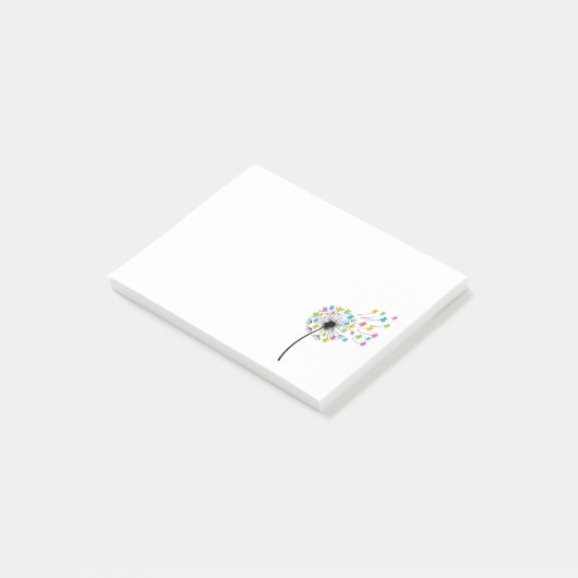 Flying cute bears dandelion flow post-it® notes (Schuin)