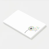 Flying cute bears dandelion flow post-it® notes (Schuin)