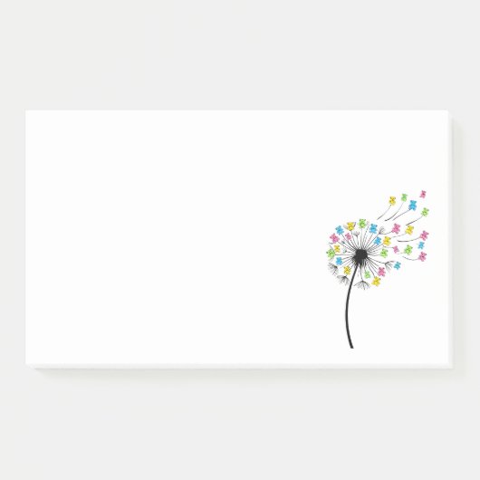 Flying cute bears dandelion flow post-it® notes (Voorkant)