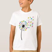 Flying cute bears dandelion flow t-shirt (Voorkant)