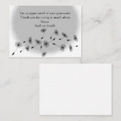 Flying Dandelion Seeds Bedankt voor je kaarten Notitiekaartje (Voorkant / Achterkant)