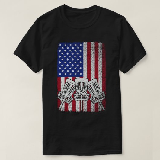 Flying Disc Golf Lover Mannen Vrouwen Amerikaanse  T-shirt (Design voorkant)