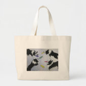 Flying Disk Dogs Grote Tote Bag (Voorkant)