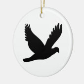 Flying Dove Silhouette Keramisch Ornament (Links)
