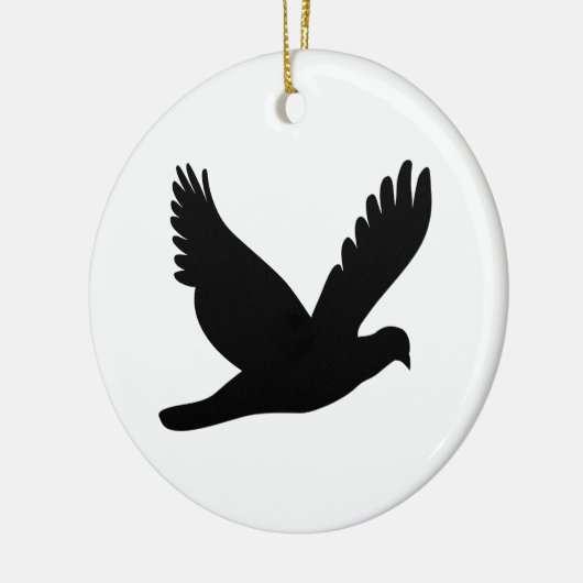 Flying Dove Silhouette Keramisch Ornament (Links)