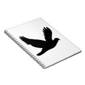 Flying Dove Silhouette Notitieboek (Rechterzijde)