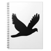 Flying Dove Silhouette Notitieboek (Voorkant)