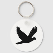 Flying Dove Silhouette Sleutelhanger (Voorkant)