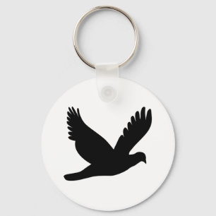 Flying Dove Silhouette Sleutelhanger