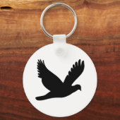 Flying Dove Silhouette Sleutelhanger (Voorkant)