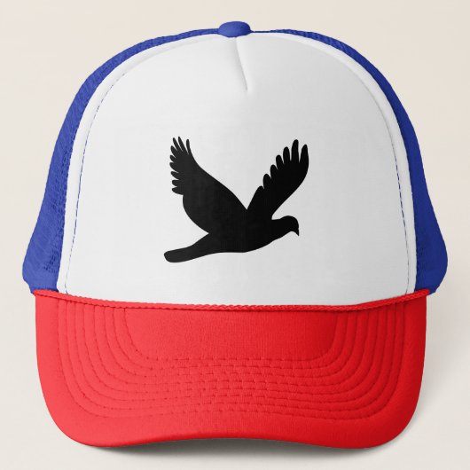 Flying Dove Silhouette Trucker Pet (Voorkant)