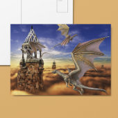 Flying Dragon Fantasy Landscape Sky Briefkaart