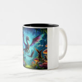 Flying Dragon Multicolor Tweekleurige Koffiemok (Voorkant rechts)