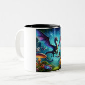 Flying Dragon Multicolor Tweekleurige Koffiemok (Voorkant links)