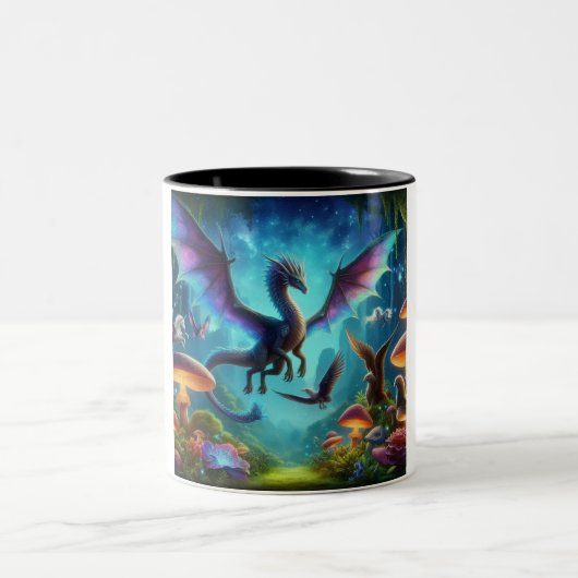 Flying Dragon Multicolor Tweekleurige Koffiemok (Center)